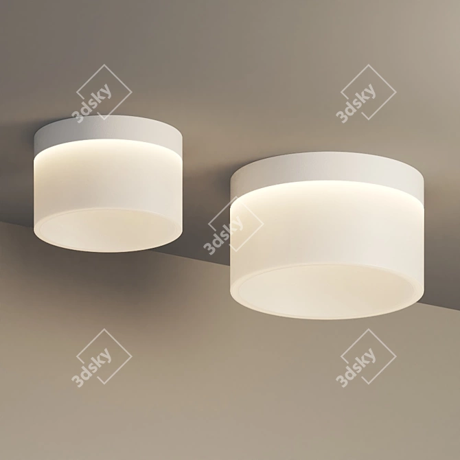 Alume 09: Minimalist Aluminum Ceiling Light 3D model image 3