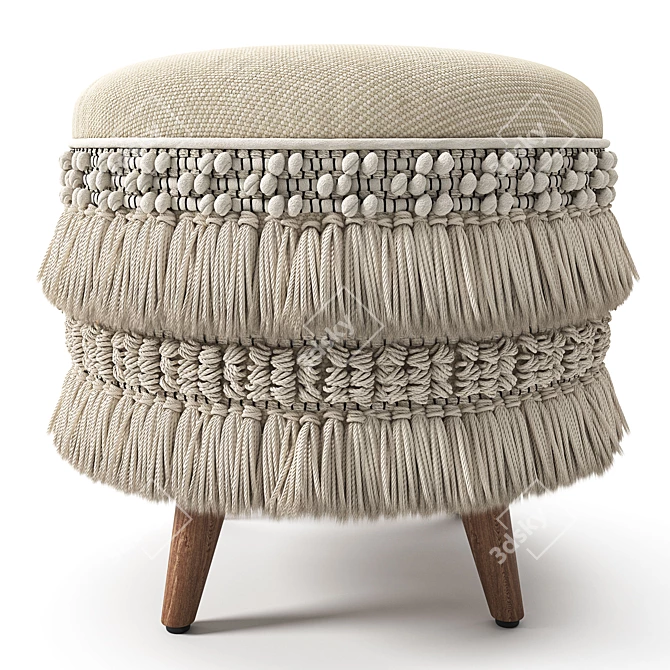 Boho Chic Morova Ottoman 3D model image 3