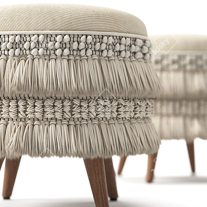 Boho Chic Morova Ottoman 3D model image 4