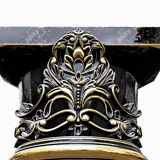 Modern Column Set with Arc Design 3D model image 8