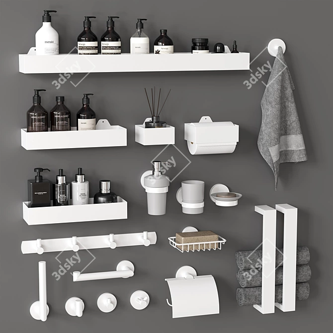 All-in-One Bathroom Set 3D model image 1