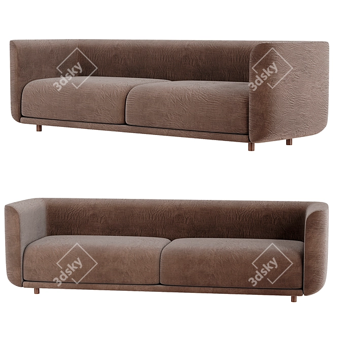 Modern Fat Tulip Sofa 3D model image 2