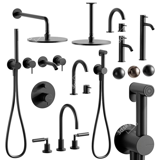 Zazzeri: Stylish and Elegant Bathroom Faucet 3D model image 1