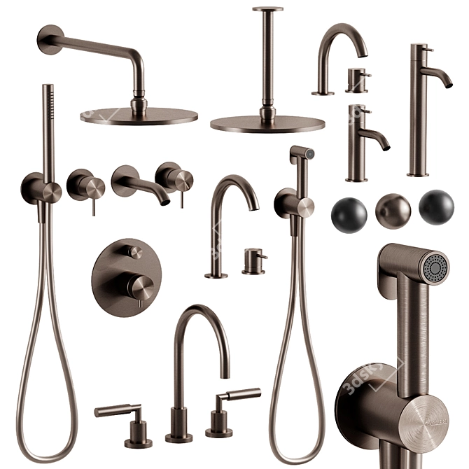 Zazzeri: Stylish and Elegant Bathroom Faucet 3D model image 2