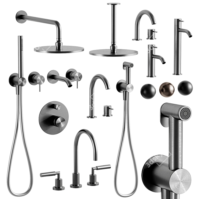 Zazzeri: Stylish and Elegant Bathroom Faucet 3D model image 3