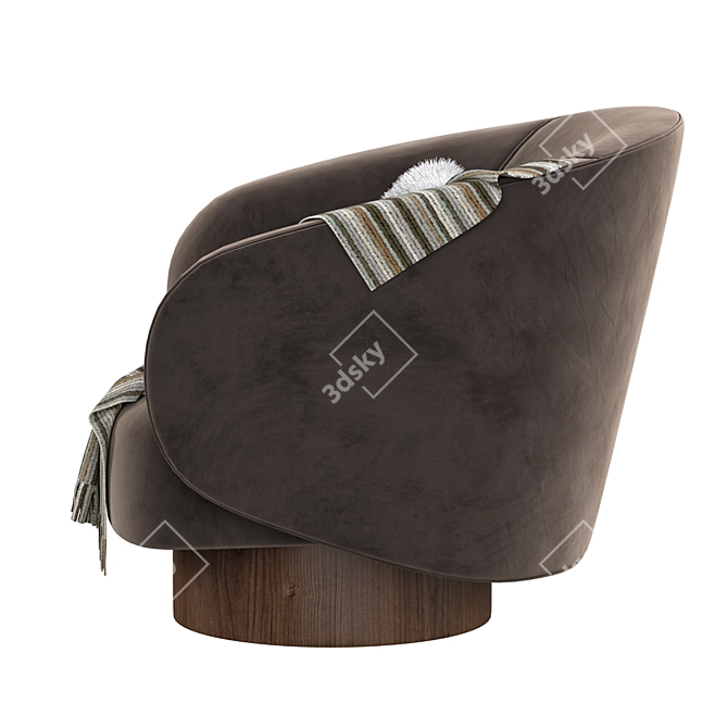 Elegant Rotunda Chair 3D model image 3