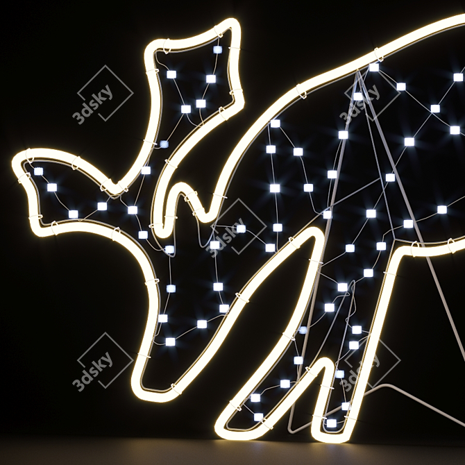  Illuminated LED Deer Figures 3D model image 3