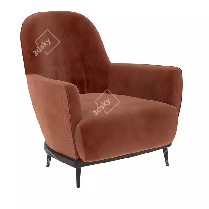 Elegant Esme Armchair by Borzalino 3D model image 1