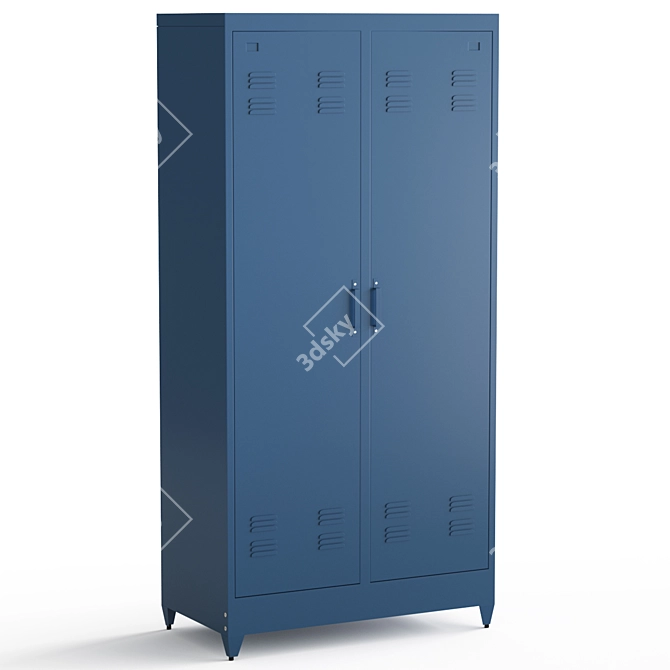 Metal Hiba Wardrobe with 2 Doors 3D model image 3
