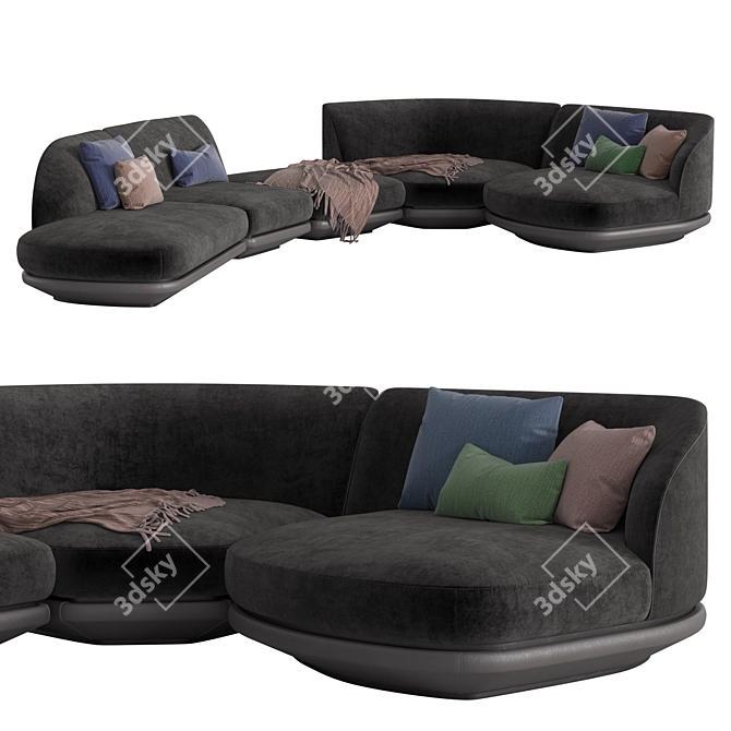 Dynamic Customizable Giorgetti Vesper Sofa 3D model image 1