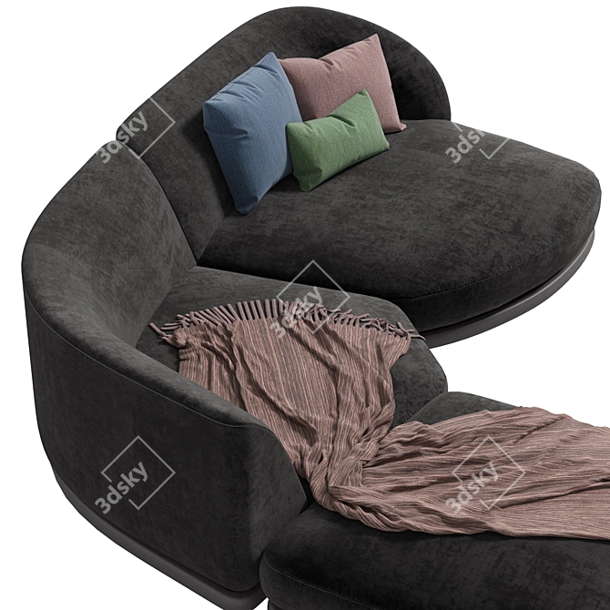 Dynamic Customizable Giorgetti Vesper Sofa 3D model image 5