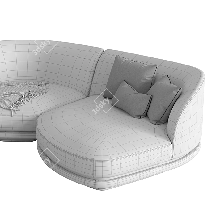 Dynamic Customizable Giorgetti Vesper Sofa 3D model image 7