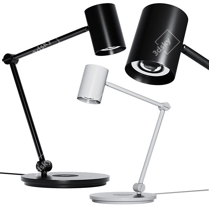 Modern Wireless Charging Table Lamp 3D model image 7