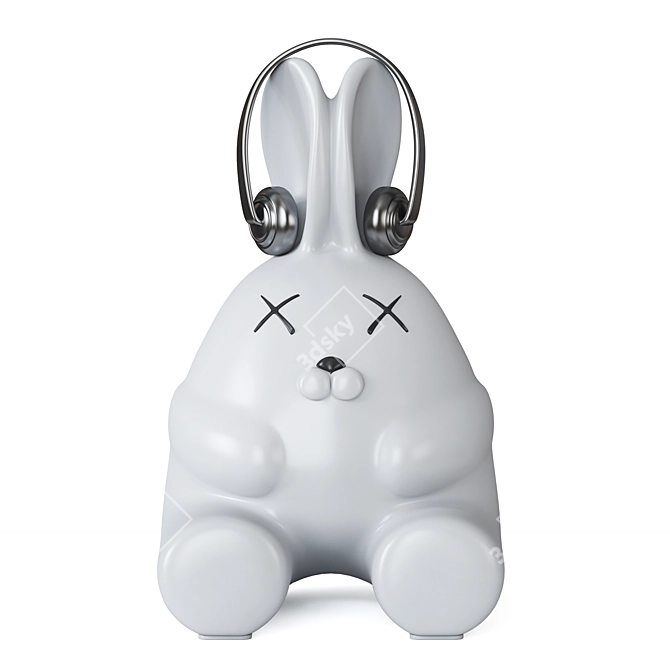 Elegant Bunny Sculpture 3D model image 2