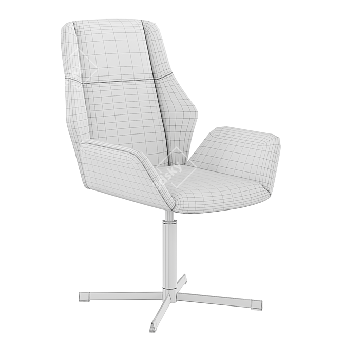 Ergonomic Office Swivel Armchair 3D model image 6