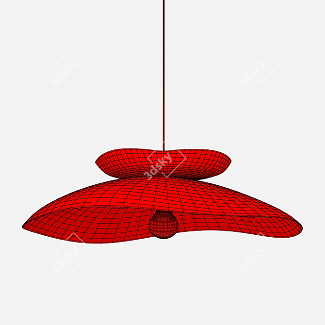 Elegant White Pendant Light 3D model image 3