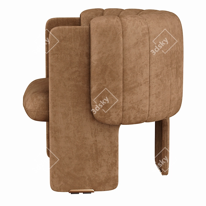 Italian Elegance: Luigi Massoni Armchair 3D model image 3