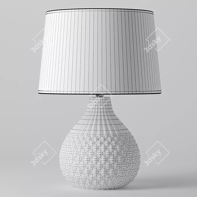 Modern Geo Ceramic Table Lamp 3D model image 2