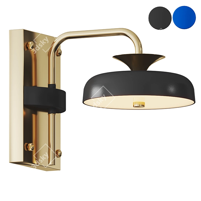 Minimalist Modern Wall Sconce 3D model image 1