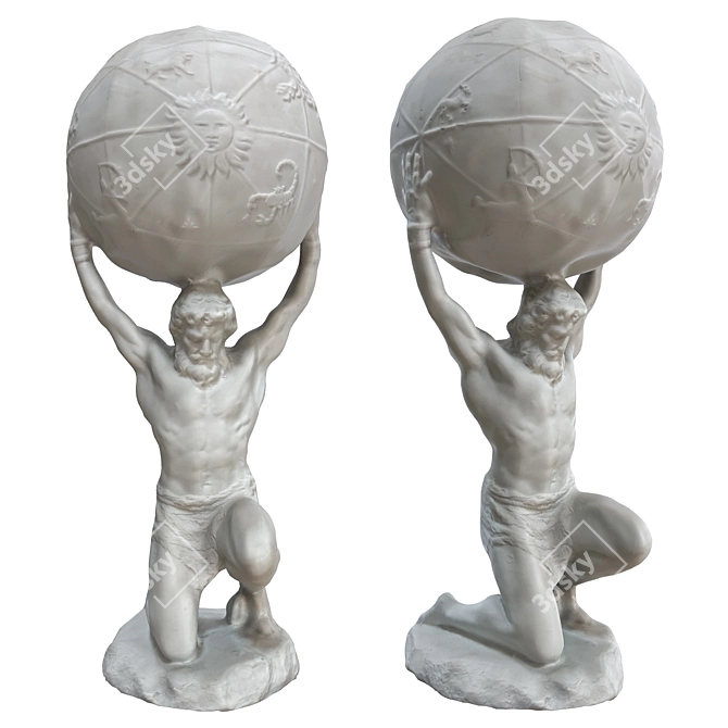 Spherical Man Statue 3D model image 1