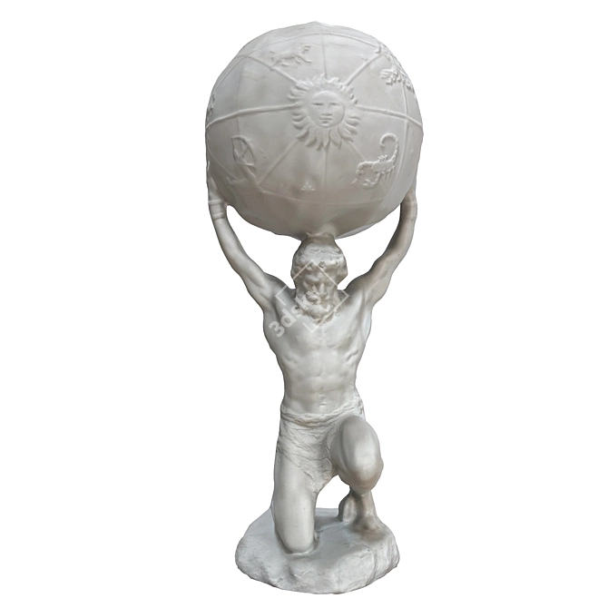 Spherical Man Statue 3D model image 6