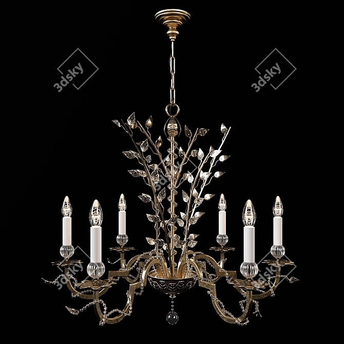 Elegant Belleville Chandelier | Illuminate in Style! 3D model image 3