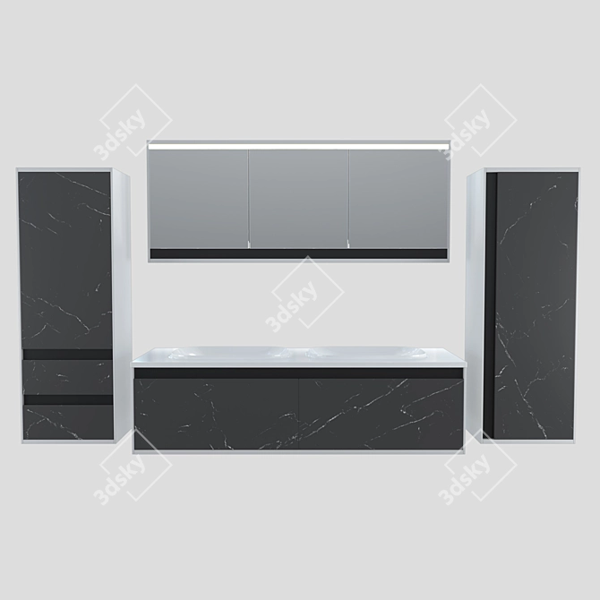 PANDORA OUP 150 Cabinet with Sink 3D model image 2