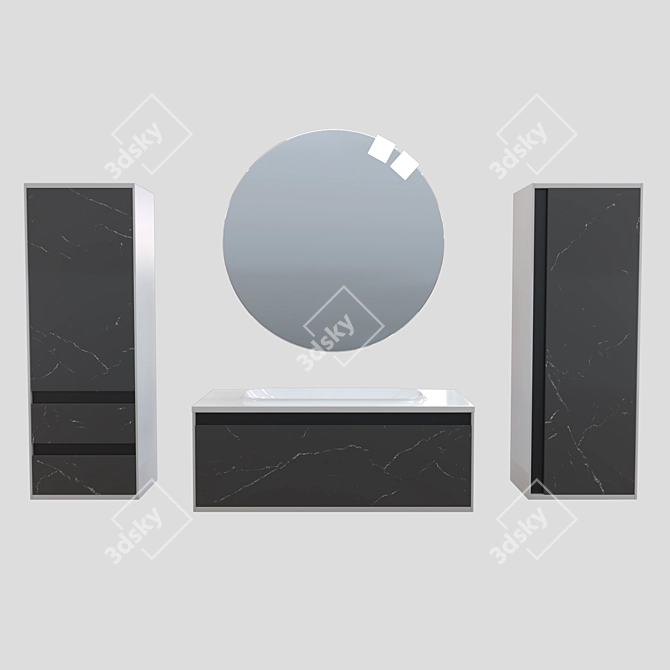 Modern Cabinet with Sink Pandora 3D model image 2