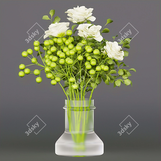 Indoor Pine Flower Bouquet - Collection 268 3D model image 5