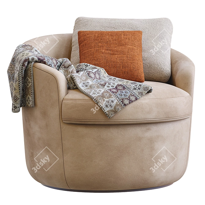 Modern Marac Armchair Ginevra 3D model image 1