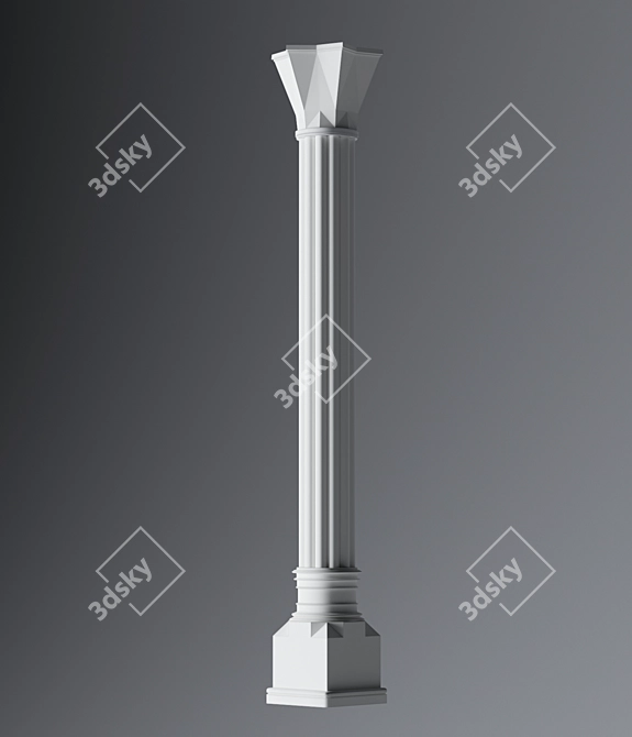 Sleek Column Sculpture 3D model image 1