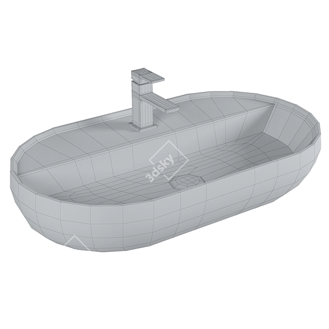BelBagno BB1346 - Contemporary Style Countertop Sink 3D model image 2