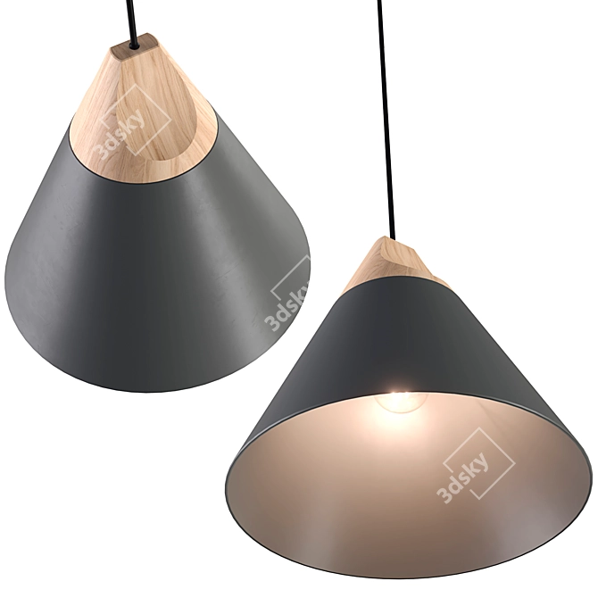 Sleek Pendant Lamp for Modern Interiors 3D model image 3