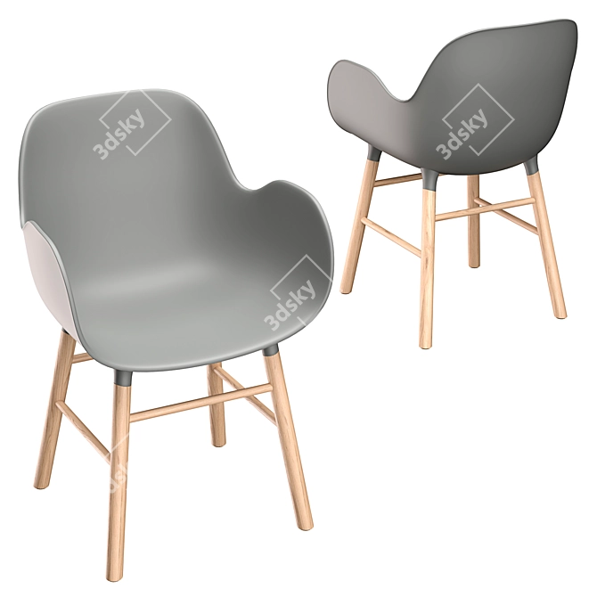 Elegant Armchair by Normann Copenhagen 3D model image 3