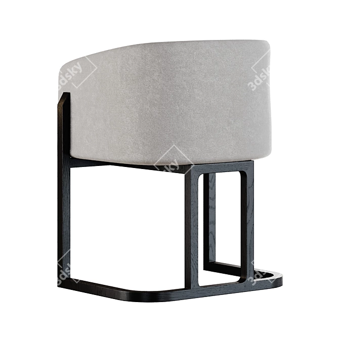 Elegant Olivya Stone Dining Chair 3D model image 3