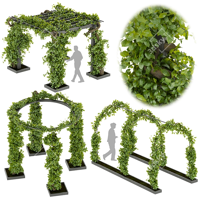 Vertical Fitowall Garden Plant Collection 3D model image 6