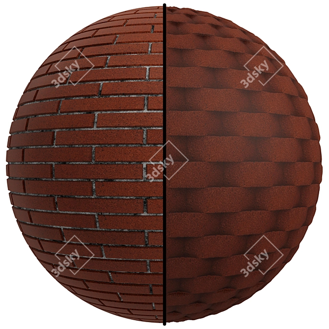 Premium Refractory Brick Facade | 2 Styles | 4K Quality 3D model image 1