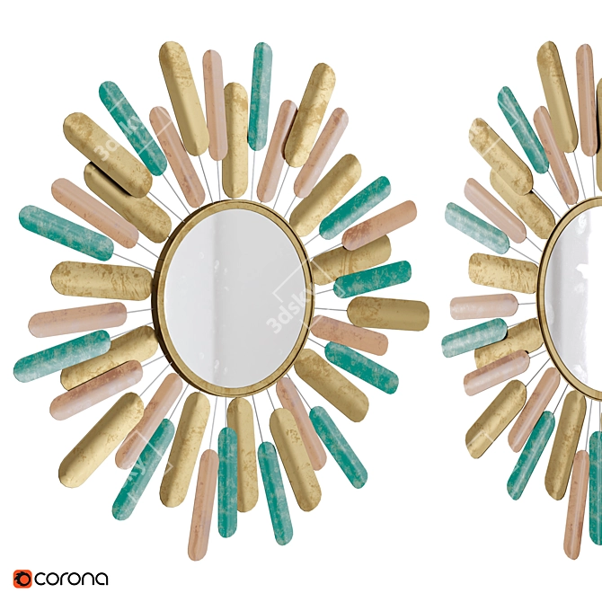 Luxurio | Round Wall Mirror 3D model image 1