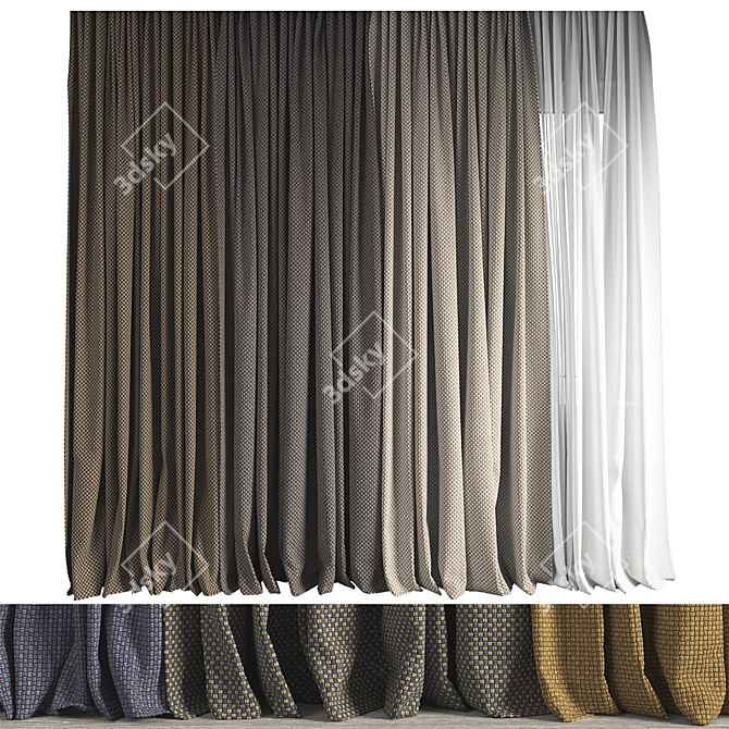 Fidivi Class Upholstery Fabric for Stunning Curtains 3D model image 1