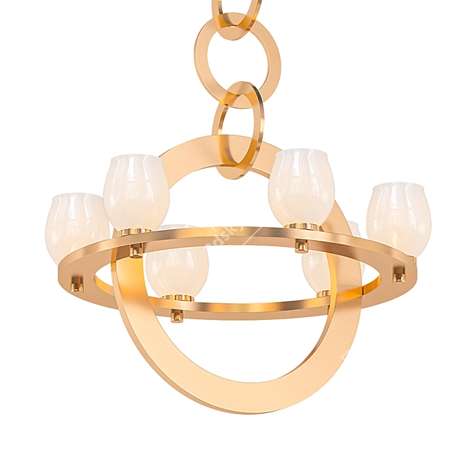 Elegant 28" Cirque Chandelier 3D model image 1