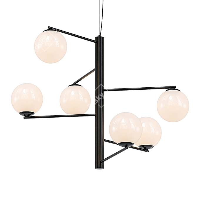 Stunning Celestial Chandelier 3D model image 1