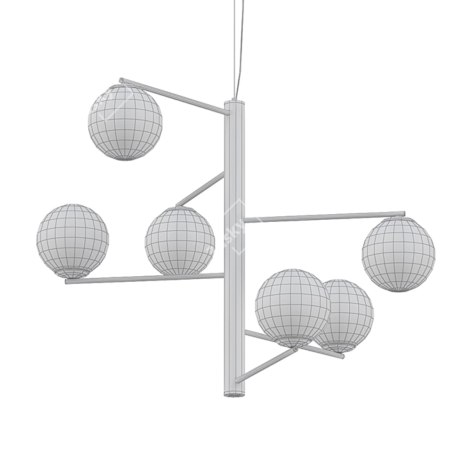 Stunning Celestial Chandelier 3D model image 2