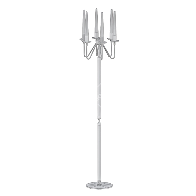 Elegant Lelli Floor Lamp 3D model image 2