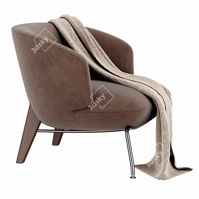 Elegant Penelope Armchair: Timeless Comfort 3D model image 2