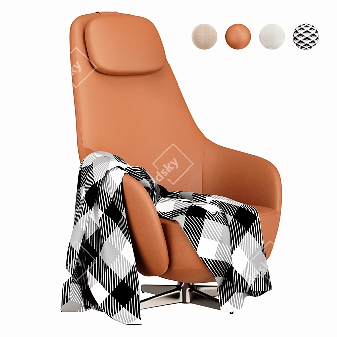 Harbor Laidback Armchair: Modern Elegance 3D model image 1