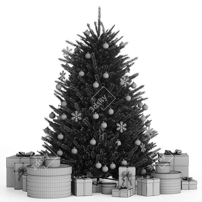 Festive Surprise Christmas Tree 3D model image 6