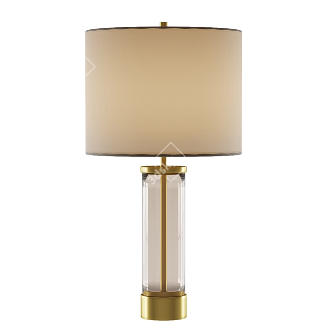 Sleek Acrylic Table Lamp 3D model image 2