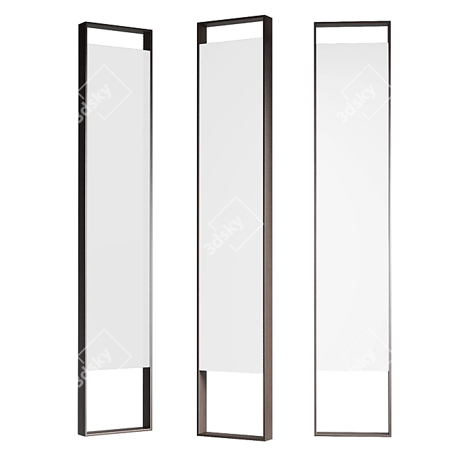 Modern Square and Rectangle Mirrors 3D model image 2