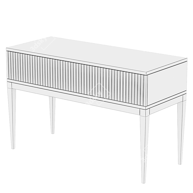 Sergio Arch.Mebel Walnut Console 3D model image 5