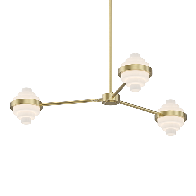 Marble Pyramid Pendant Lamp 3D model image 2